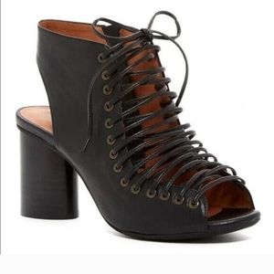 Jeffrey Campbell Leather Covet Lace-up Sandal in Black